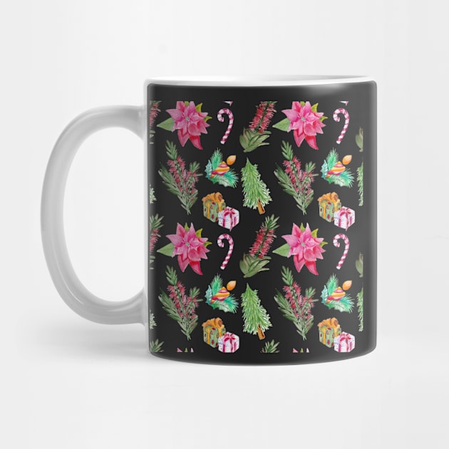 Australian Native Floral Christmas Print by annaleebeer